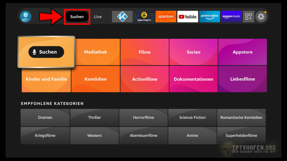 Fire TV Schritt 1