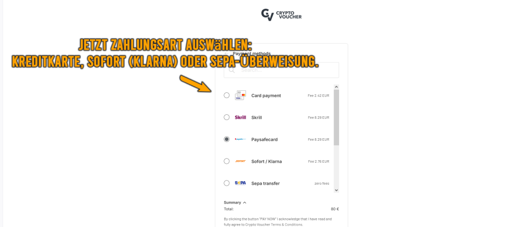CryptoVoucher – Bestätigungscode per E‑Mail
