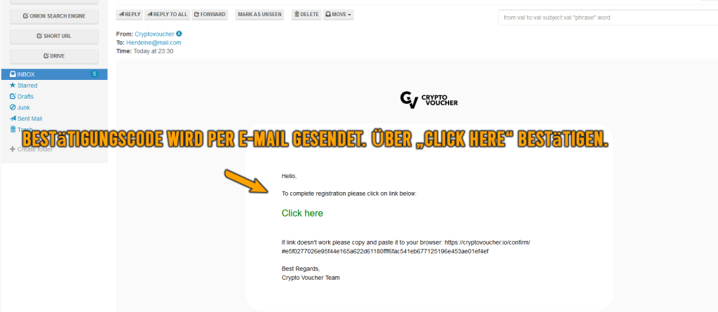 CryptoVoucher – Bitcoin wählen